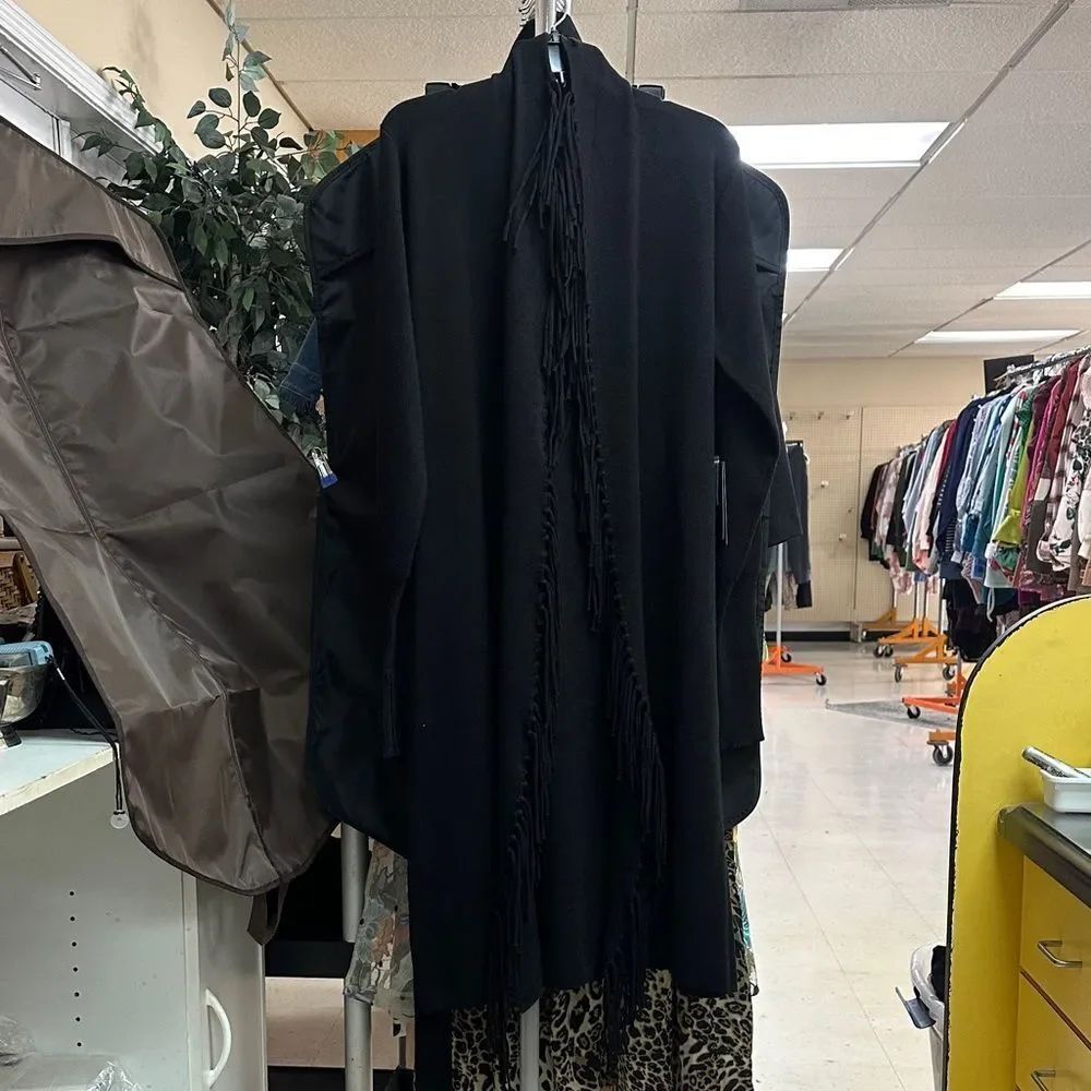 Cyrus Black Fringe Cardigan